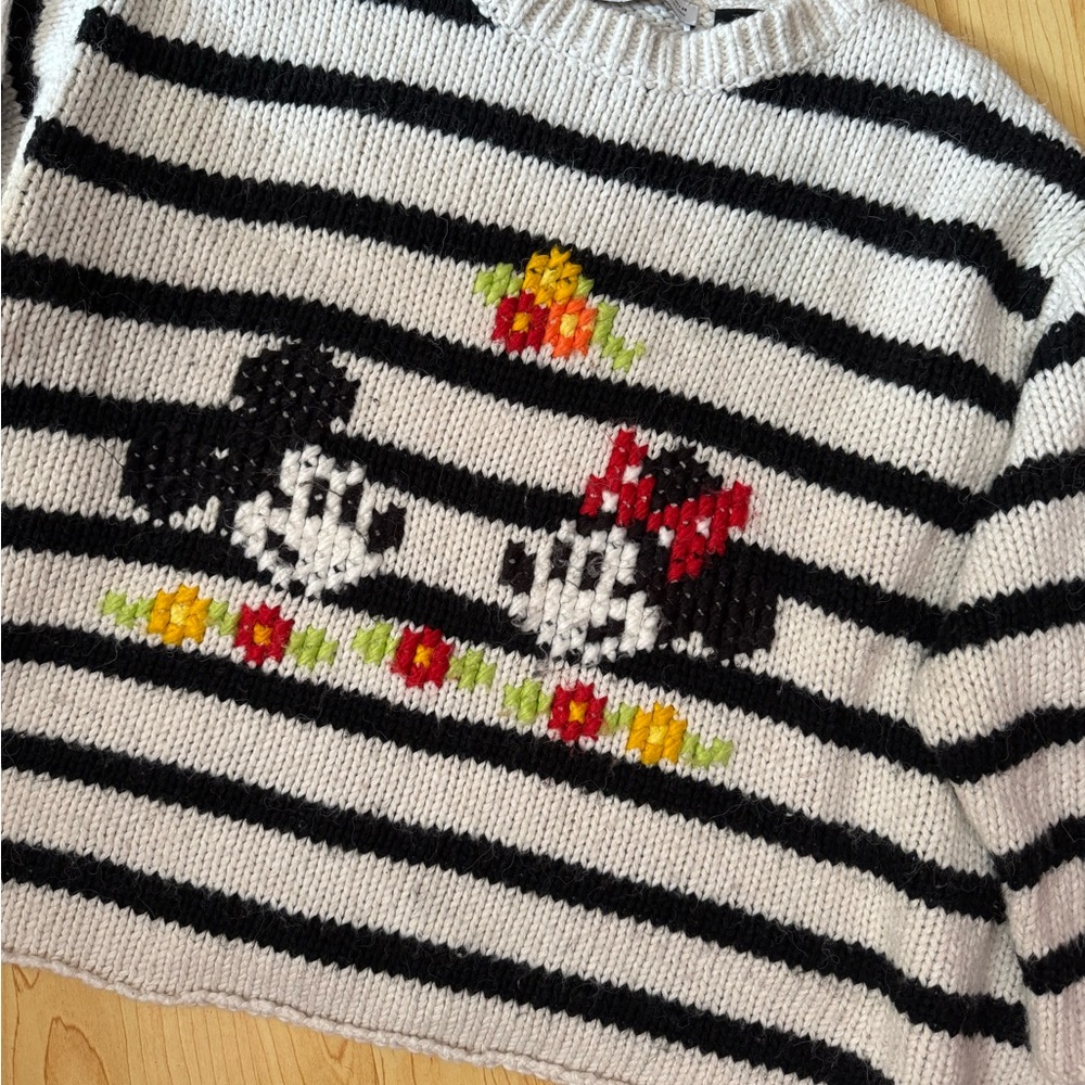 Mickey and Minnie Striped Zara Sweater